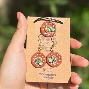 Taco earrings hand made Mexican earrings